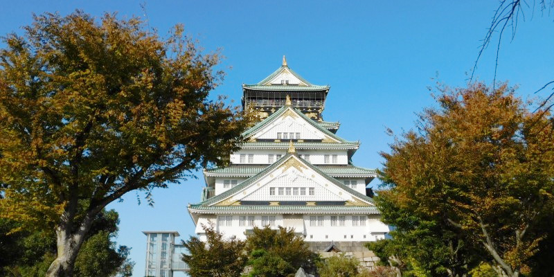 Osaka castel in autumn